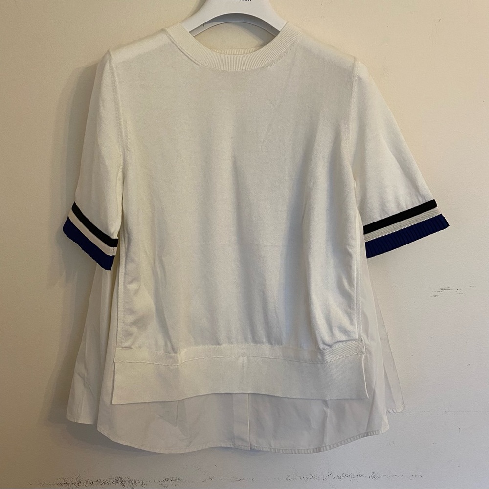 Moncler Oversized Knit Top Pleated Sleeves New Small